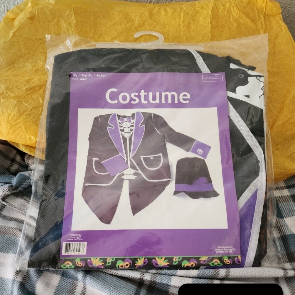Oriental Trading Adult's size Day of the Dead Costume jacket & top hat